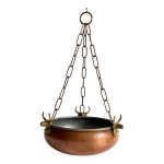 Cache - pot suspendu aux 3 buffles vintage Cache - pot suspendu aux 3 buffles vintage