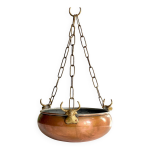 Cache - pot suspendu aux 3 buffles vintage Cache - pot suspendu aux 3 buffles vintage