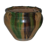 Cache pot vernissé style poteries d'albi en terre cuite Cache pot vernissé style poteries d'albi en terre cuite