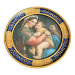 Cadre ancien reproduction de la vierge  l enfant de raphal