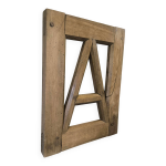 Cadre en bois vintage lettre a