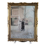 Cadre photo en bois dor