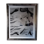 Cadre photo noir & blanc - encadrement professionnel argent avec verre avec passe partout