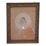 Cadre photo portrait tableau anctre femme art nouveau xix france dcoration vintage