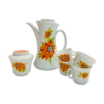 Cafetire & 4 tasses annes 70 winterling schwarzenback bavaria germany - retro - cuisine - vintage