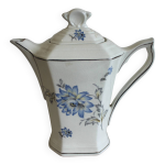Cafetire ancienne en porcelaine fleurs bleues