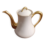 Cafetire ancienne porcelaine de limoges blanche et dore