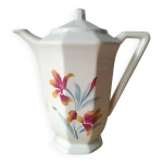 Cafetière digoin sarreguemines n° 9225 décor d'iris Cafetière digoin sarreguemines n° 9225 décor d'iris