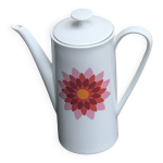 Cafetiere en porcelaine blanche arzberg germany, numrote, motif design