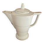 Cafetire en porcelaine blanche et dore style art dco.