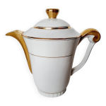 Cafetire en porcelaine fine de limoges france, dtails dors style art dco