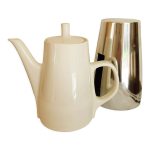Cafetière en porcelaine française isotherme , années 40 Cafetière en porcelaine française isotherme , années 40