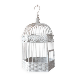 Cage en mtal, patine taupe , volire