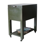 Caisson  roulette industriel vintage