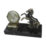 Calendrier perpétuel figurine cheval art déco en marbre Calendrier perpétuel figurine cheval art déco en marbre