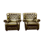 Canap� 1 place springvale chesterfield woburn vert antique