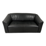 Canap 2, 5 places en cuir marron fonc de sede ds 47