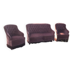 Canapé et 2 fauteuils crapaud Canapé et 2 fauteuils crapaud