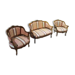 Canap et 2 fauteuils de style louis xv