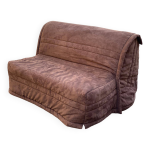 Canap 2 places convertible lit velours marron j p gauthier