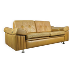 Canap� 2 places en cuir vintage danish par svend skipper, ann�es 1970