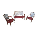 Canap 2 places et 2 fauteuils style louis xv relook