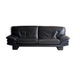 Canap� 2 places roche bobois cuir noir design contemporain