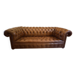 Canapé 3 - 4 places chesterfield en cuir Canapé 3 - 4 places chesterfield en cuir