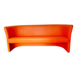Canap� 3 places, banquette vintage orange gulf