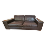Canapé 3 places natuzzi cuir pleine fleur marron Canapé 3 places natuzzi cuir pleine fleur marron