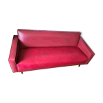 Canap 3 places vintage en simili cuir