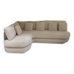 Canap 4 places d'angle en velours de mohair
