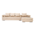 Canapé d angle kopenhaga beige velour, design scandinave Canapé d angle kopenhaga beige velour, design scandinave