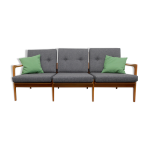 Canap� des ann�es 1960 en bois de cerisier, restaur�