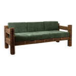 Canapé ou banquette murale 3 places, modèle « kapla ». années 1960. Canapé ou banquette murale 3 places, modèle « kapla ». années 1960.