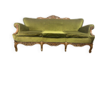 Canap� baroque vert vintage / trois places / canap�