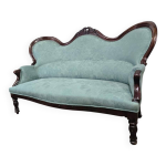 Canap� baroque vintage bleu menthe
