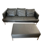 Canap� boconcept en cuir + pouf assorti