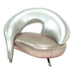 Canap�, causeuse en cuir par fr�d�ric amat pour poltromec italia 1980