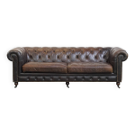 Canapé chesterfield 3 places en cuir de vache Canapé chesterfield 3 places en cuir de vache