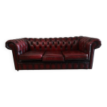 Canapé chesterfield rouge 3 places Canapé chesterfield rouge 3 places