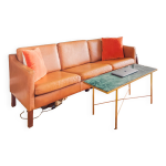 Canap cuir 3 places style borge mogensen
