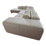 Canap cuir blanc