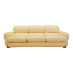 Canap en cuir, design italien, annes 1960, production: italie