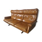 Canap cuir fauve scandinave