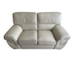 Canap� cuir ivoire