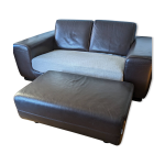 Canap en cuir roche bobois + mridienne amovible
