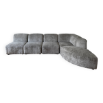Canapé design 1970's entièrement refait avec des tissus de designer Canapé design 1970's entièrement refait avec des tissus de designer