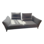 Canap design roche bobois modle itinraire 3 places gris / noir