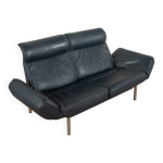 Canapé ds - 450 de de sede, années 1990, cuir bleu foncé d'origine Canapé ds - 450 de de sede, années 1990, cuir bleu foncé d'origine